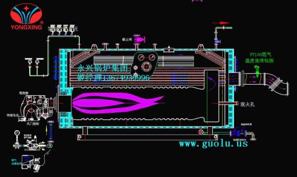 工业锅炉结构示意图（工业锅炉结构原理图）