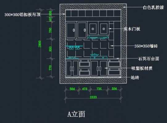 厨房结构的做法（厨房结构立面图）