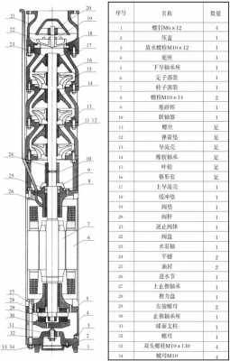 深井潜水泵结构图（深井潜水泵结构图解）