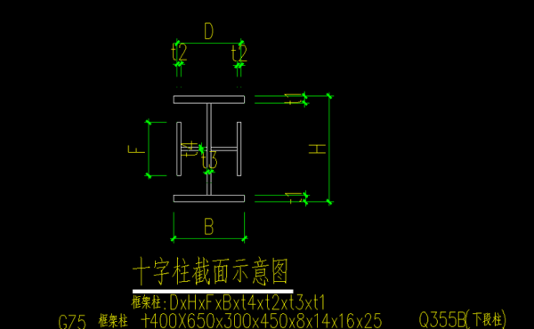 钢结构十字柱（钢结构十字柱截面表示方法）