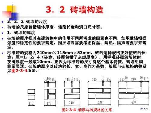 墙体结构厚度分布（常见的墙体厚度有哪些）