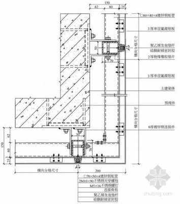 幕墙结构节点图cad（幕墙节点构造）