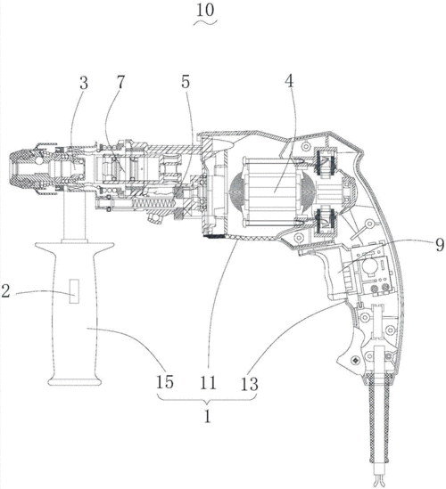冲击电锤结构（冲击电锤结构示意图）