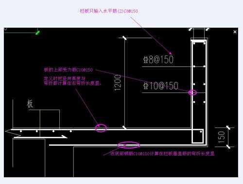 钢筋结构图（阳台钢筋结构图）