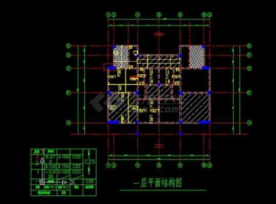 一层结构设计（一层结构平面布置图）