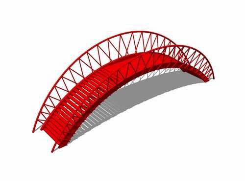 两跨钢结构拱桥（钢拱桥跨度）