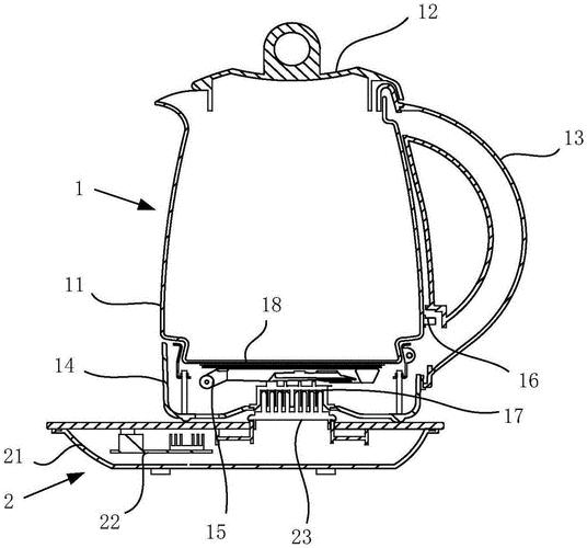 电热水壶各部分结构图（电热水壶各部分结构图解）