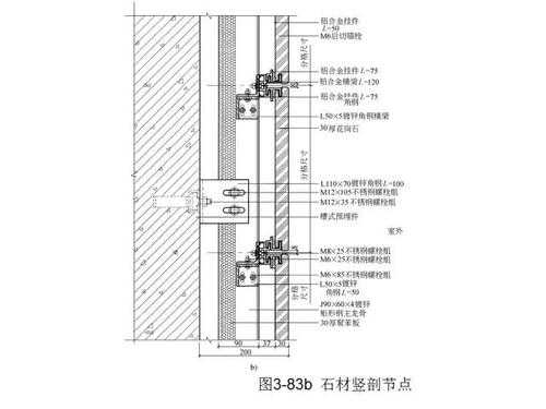 钢结构外墙挂板剖面图（钢结构金属外墙挂板）