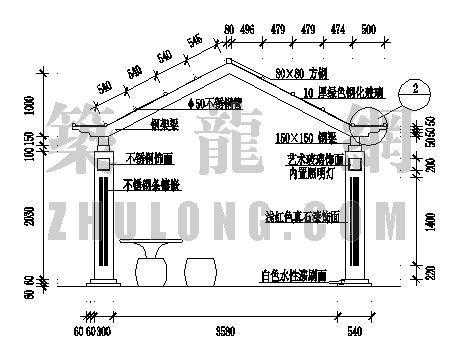 景观钢结构设计（景观钢结构廊架图纸）