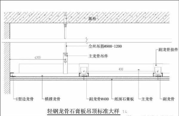 吊顶龙骨结构图cad（吊顶龙骨结构图解）