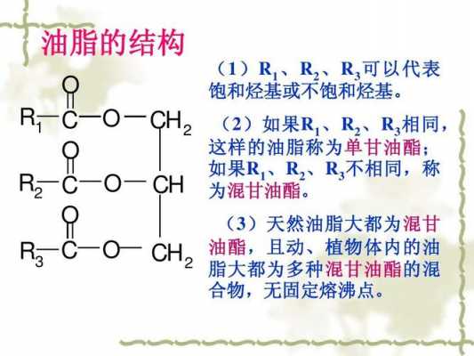 油脂的结构（油脂的结构可表示为）