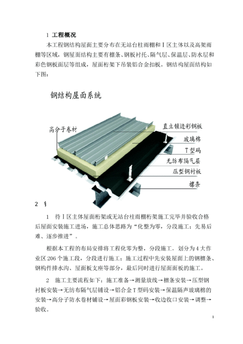 钢结构建筑上人屋面（屋面钢结构施工方案）