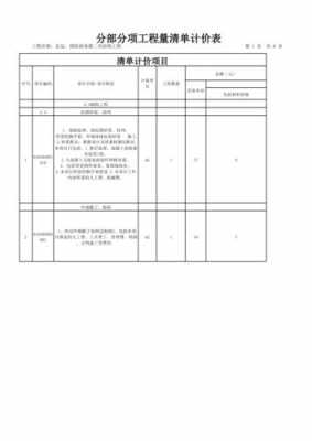 二次结构清单（二次结构结算单）