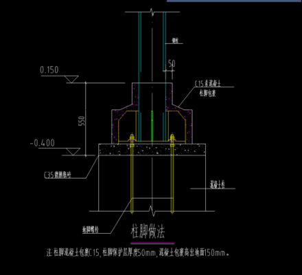 钢结构柱脚二次灌浆（钢结构柱脚二次灌浆套什么定额）