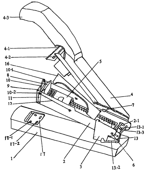 双层订书器的结构（双层订书器的结构组成）