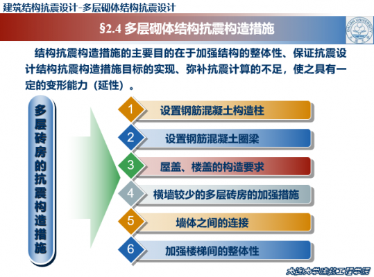 砌体结构主要抗震措施（砌体结构抗震措施有哪些）