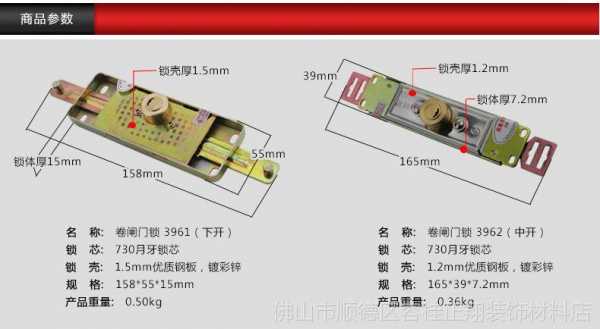 卷帘门锁结构（卷帘门锁结构螺丝各位置图）