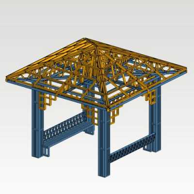 呼市做钢结构凉亭结构（建一个钢结构亭子要多少钱）
