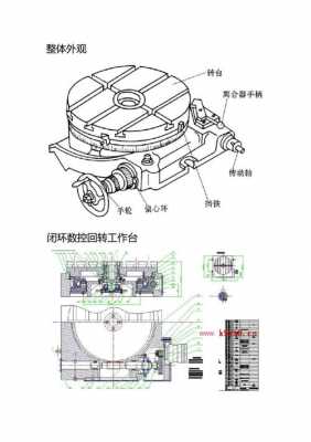 数控回转工作台结构图（数控回转工作台装配图）