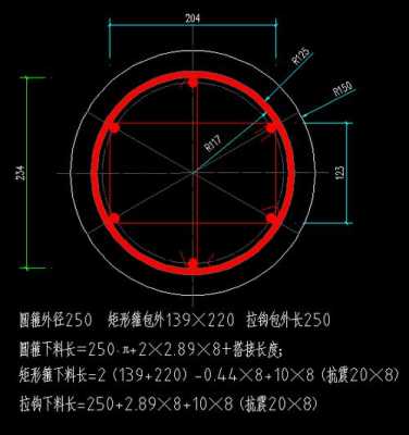 圆形结构的箍筋（圆形箍筋算几肢箍）