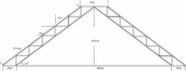 木制桥梁结构图（木制桥梁结构图承重12根柱子）