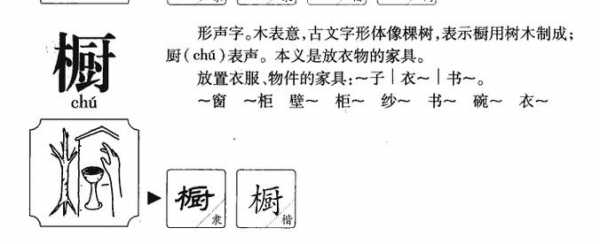 橱字是什么结构（橱字是什么结构的）