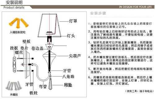 壁灯结构图（壁灯的位置图）