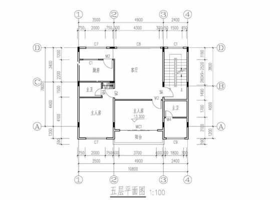 五层楼房结构（五层住宅平面图）