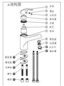 普通水龙头内部结构图（水龙头内部结构图清晰简单）