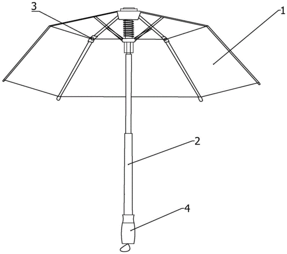 伸缩伞把结构（伸缩伞结构图）